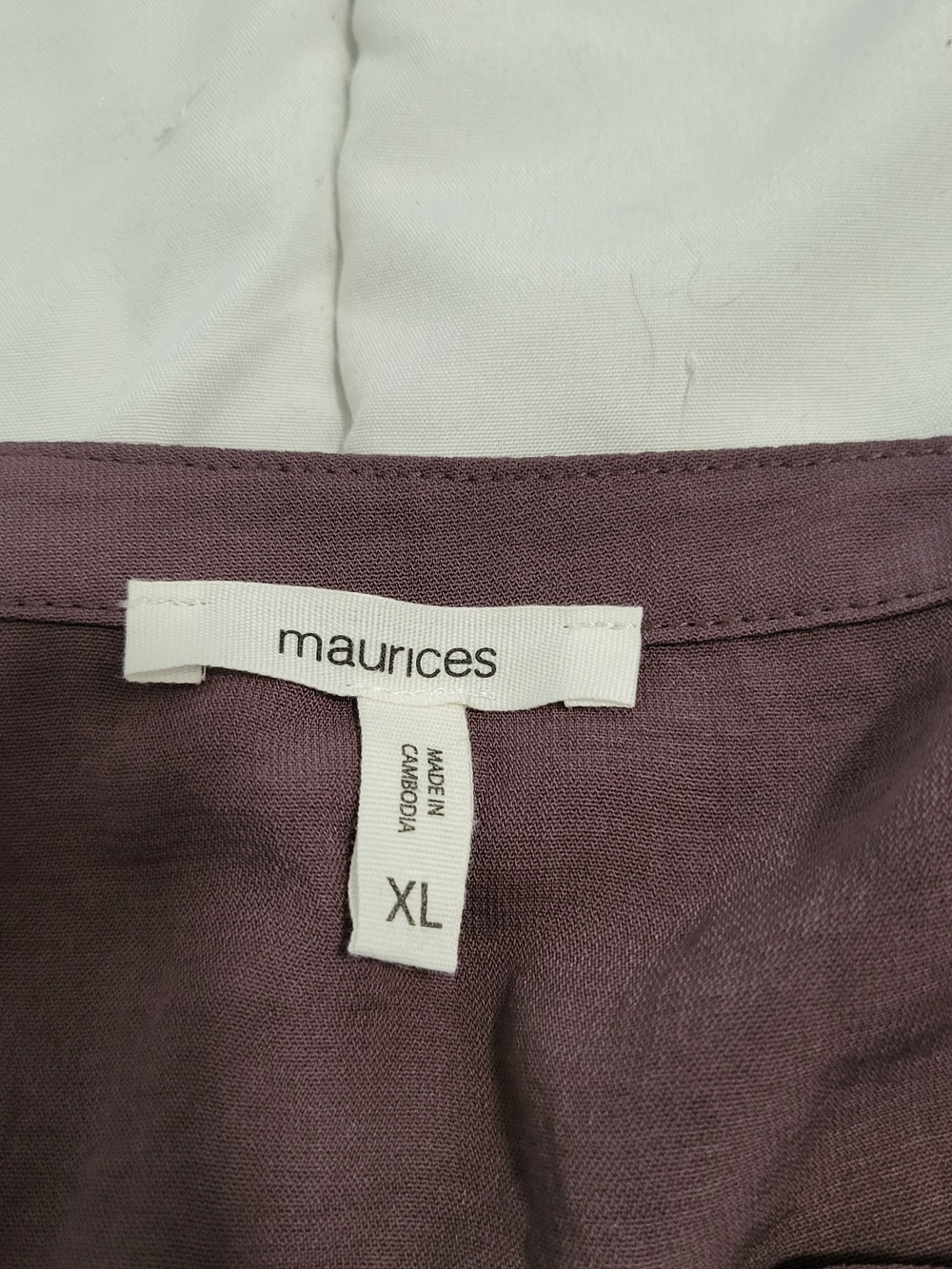 Maurices Dusty Mauve V-Neck Roll-Tab Tunic - Picture 5 of 5